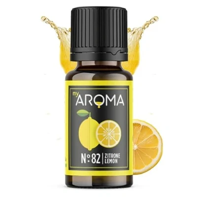 Afbeelding van myAROMA, nr. 82 (citroen, 10 ml), zuiver natuurlijk aroma, smaakdruppels voor water en cocktails, levensmiddelaroma koken bakken, calorie suikervrij