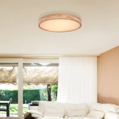 Afbeelding van Globo plafonniere Rainer naturel metaal 60 cm ingebouwde LED module 41745 48