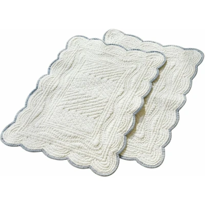 Afbeelding van LOBERON Placemat set van 2 Fontienne wit