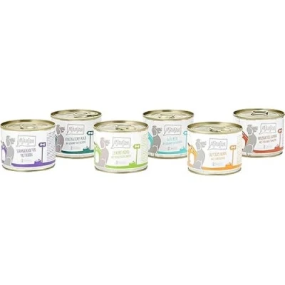Afbeelding van MjAMjAM premium natvoer voor honden gemengd pakket II met kip &amp; eend, rund, kalkoen, kalfsvlees, lam, pak van 6 (6 x 200 g), naturel extra vlees