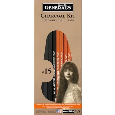 Afbeelding van General Pencil Houtskool Kit 11st