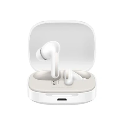 Afbeelding van Xiaomi Redmi Buds 6 White 42 uur batterijduur, hifi geluid met dubbele drivers, 49 dB ANC, 4 EQ modi, AI ruisonderdrukking, snel opladen, Bluetooth 5.4, Google Fast Pair ondersteuning