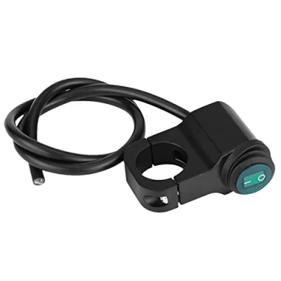 Afbeelding van 12 V Universele 22mm Waterdichte Stuur Motorfiets Koplamp Mist Spot light AAN/UIT Schakelaar Hazard Brake Mistlamp