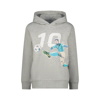 Afbeelding van Messi hoodie Goal sweater met printopdruk grijs melange