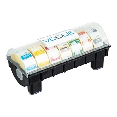 Afbeelding van Vogue 2,5cm dispenser inclusief 7 rollen voedseletiketten daglabels