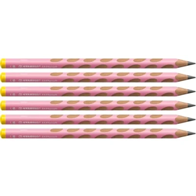 Afbeelding van STABILO EASYgraph S Pastel potlood, HB, 3,15 mm, voor linkshandigen, roze 6 stuks