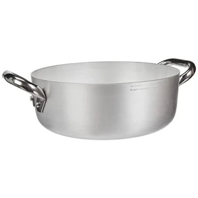 Afbeelding van Pentole Agnelli ALMA10624 Professionele aluminium pannen 3 mm, lage ovenloop met 2 handgrepen, 4,1 l