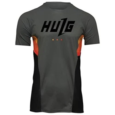 Afbeelding van fietsshirt voor heren, met korte mouwen, fietskleding, mannen, ademend wielrenshirt, sneldrogend, wielersportkleding