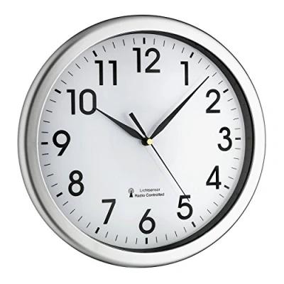 Afbeelding van TFA Dostmann 60.3519.02 Wandklok Zendergestuurd 30.8 cm x 4.3 Zilver