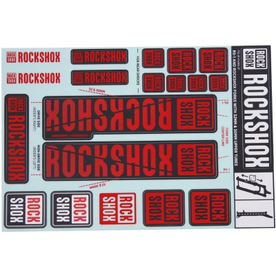 Afbeelding van RockShox Stickerset 30/32 mm en RS1 rood, SID/Reba/Revelation (
