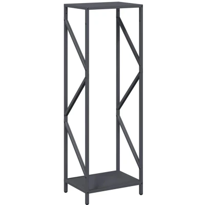 Afbeelding van Brandhoutrek 34x25x100 cm koudgewalst staal antracietkleurig