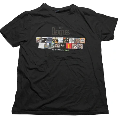 Afbeelding van The Beatles Albums On Apple Heren T shirt 2XL Zwart