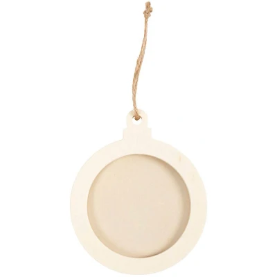 Afbeelding van Creativ Company Houten Ronde Lijst Hanger 8cm, 24st.