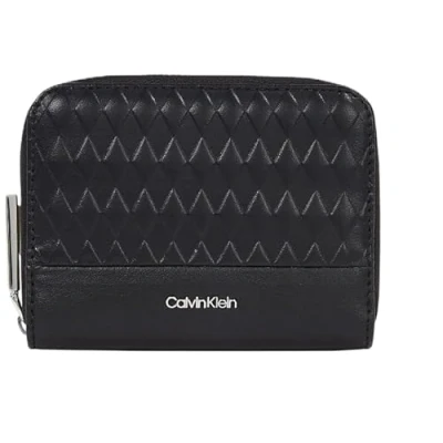 Afbeelding van Calvin Klein MINI Quilt Medium ZIP Around Portemonnee, Dames, Maat: One Size, black