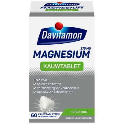 Afbeelding van Gratis Verzending: 4x Davitamon Magnesium Kauwtablet 60 tabletten
