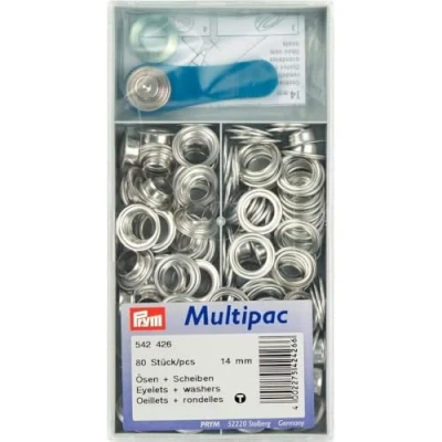 Afbeelding van Ringen met schijven 80 stuks prym Multipac 14 mm