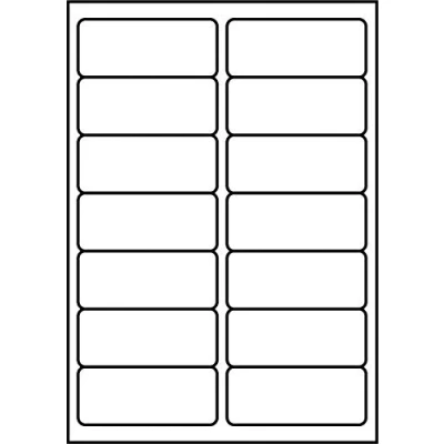 Afbeelding van SmithPackaging A4 zelfklevende adresetiketten, 14 etiket per blad, 100 vellen, 99,1 x 38,1 mm 1400 etiketten