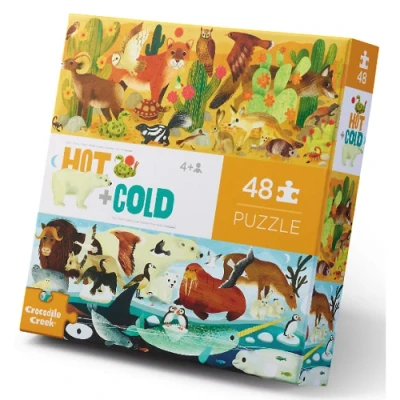 Afbeelding van Crocodile Creek Puzzels Puzzel Warm &amp; Koud 48 st.