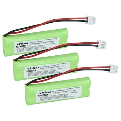 Afbeelding van vhbw Ni MH batterij 500mAh (2,4V) compatibel met vaste telefoon Swissvoice DP500, DP550, Eco Plus, DP550 BT vervangt VT50AAAALH2BMJZ, GP1010, GPHC05RN01