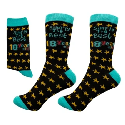 Afbeelding van SHATCHI Unisex Socken Simply The Best 16 Years Old Geschenk zum 16. Geburtstag, Andenken, für Sie und Ihn (1er Pack)