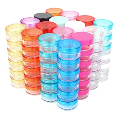 Afbeelding van Jubaopen 96 Stks Cosmetische Container Plastic Potten Lege Reisvoorbeeld met 3 Mini Spatel, Opbergdoos Diamant Vorm Sample Flessen