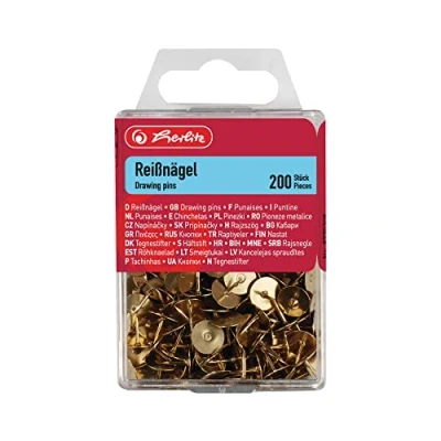 Afbeelding van Herlitz 8770208 punaise koperkleur 200 stuks
