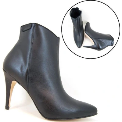Afbeelding van Stravers Spitse enkellaarsjes Hoge Hak Maat 35 Kleine Maten Stiletto Hakken