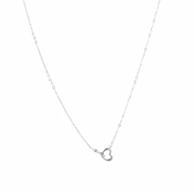 Afbeelding van Bijoutheek Collier open hart infinity Zilver