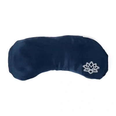 Afbeelding van Bodhi Zacht oogkussen met lavendel lijnzaadvulling, voor yoga, ontspanning en meditatie (van zijde/donkerblauw)