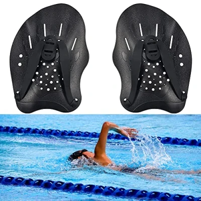 Afbeelding van zwemmen peddel zwemtraining handpeddels 1 paar palm hand poof universele training paddle accessoires freestyle slag arm zwemvliezen