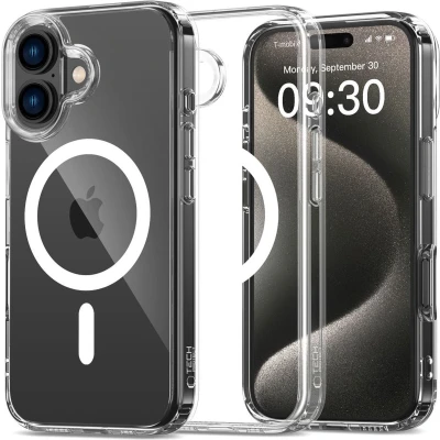 Afbeelding van TECH PROTECT FLEXAIR HYBRIDE MAGSAFE IPHONE 16 HELDER