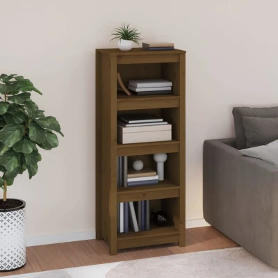 Afbeelding van Boekenkast 50x35x125,5 cm massief grenenhout honingbruin