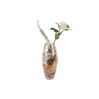 Afbeelding van Present Time Vaas Melange Cone Bruin Ø16cm Scandinavisch