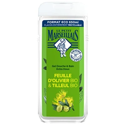 Afbeelding van Le Petit Marseillais Extra Milde Bad &amp; Douchegel Olijfblad Limoen Biologisch 650 ml