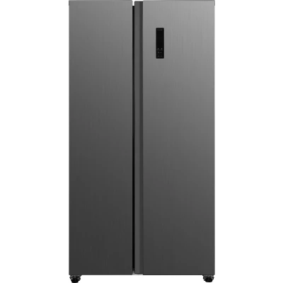 Afbeelding van Exquisit CDJ445 041EG Amerikaanse koelkast Met Display 5 Jaar Garantie Ice Twister Snelvries functie No Frost 442 Liter Inox