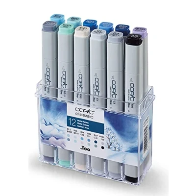 Afbeelding van Copic Marker Set Winterkleuren 12 stuks