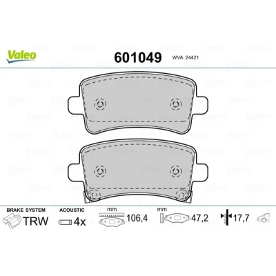 Afbeelding van Valeo Remblokset 601049
