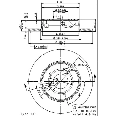 Afbeelding van Brembo Remschijf 08.7211.76