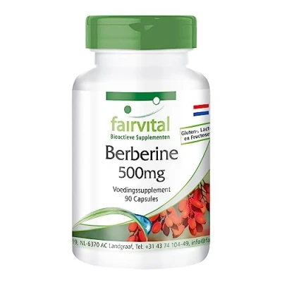 Afbeelding van Fairvital Berberine 500mg HOOG GEDOSEERD HCl + zink VEGAN 90 capsules