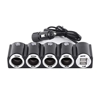 Afbeelding van Sigarettenaansteker Dc 12 v/24 v Usb 4 Way Splitter Power Charger Adapter Populair