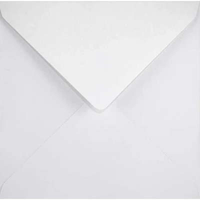 Afbeelding van Netuno 25 witte vierkante enveloppen natte lijm met puntklep 140x140mm 120g Olin zonder venster voor wens trouwkaarten uitnodigingen