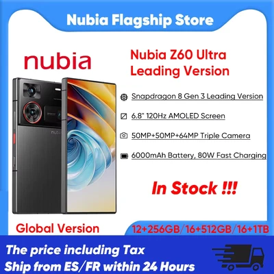 Afbeelding van Nubia Z60 Ultra Toonaangevende Versie 5G Smartphone Snapdragon 8 Gen 3 6.8