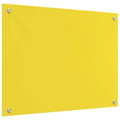 Afbeelding van vidaXL Keuken Achterwand Geel Geharde Glas 80 x 60 0.6 cm Duurzaam