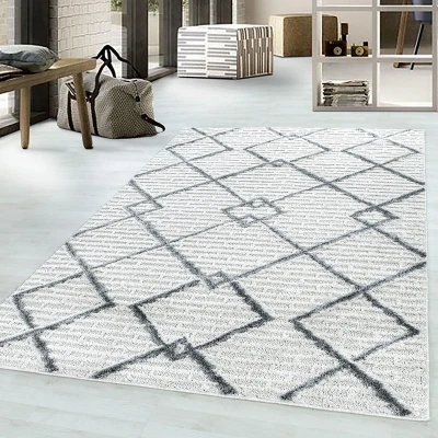 Afbeelding van Scandinavisch vloerkleed Pitea Strangle Creme 80x150cm Adana Carpets