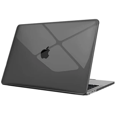 Afbeelding van Fintie Hoes Compatibel met MacBook Pro 13 2020 2016 A2338 M1 A2289 A2251 A2159 A1989 A1706 A1708 Hoogwaardige Beschermhoes 13&quot; Retina Display Touch ID, Grijs (Clear)