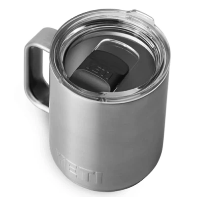 Afbeelding van YETI Rambler Mug, Vacuum Insulated Stainless Steel Stackable Mug with Magslider Lid, Steel, 10 oz (296 ml)