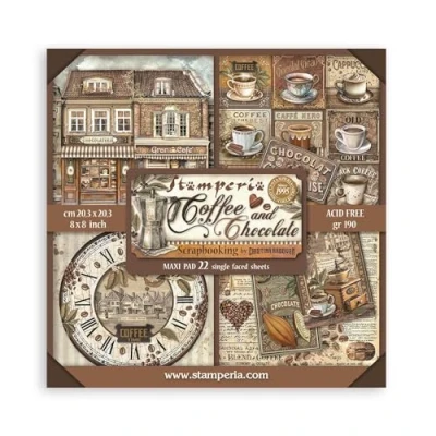 Afbeelding van Scrapbooking Pad 22 Sheets cm 20,3X20,3 (8&quot;X8&quot;) Single Face Koffie en Chocolade