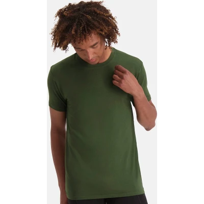 Afbeelding van Comfortabel &amp; Zijdezacht Bamboo Basics Ruben Bamboe T shirts (Multipack 2 stuks) Heren Ronde Hals Korte Mouwen Army L