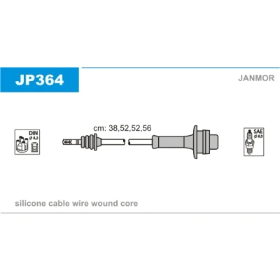 Afbeelding van JANMOR JP364 Bougiekabelset