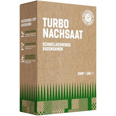 Afbeelding van GardenGloss Gazonzaad, snelkiemend, voorjaar, 1 kg, Made in Germany, oppervlakte van 50 m2, gazon, graszaad, turbo nazaaien en nieuwe aanlegplaatsen
